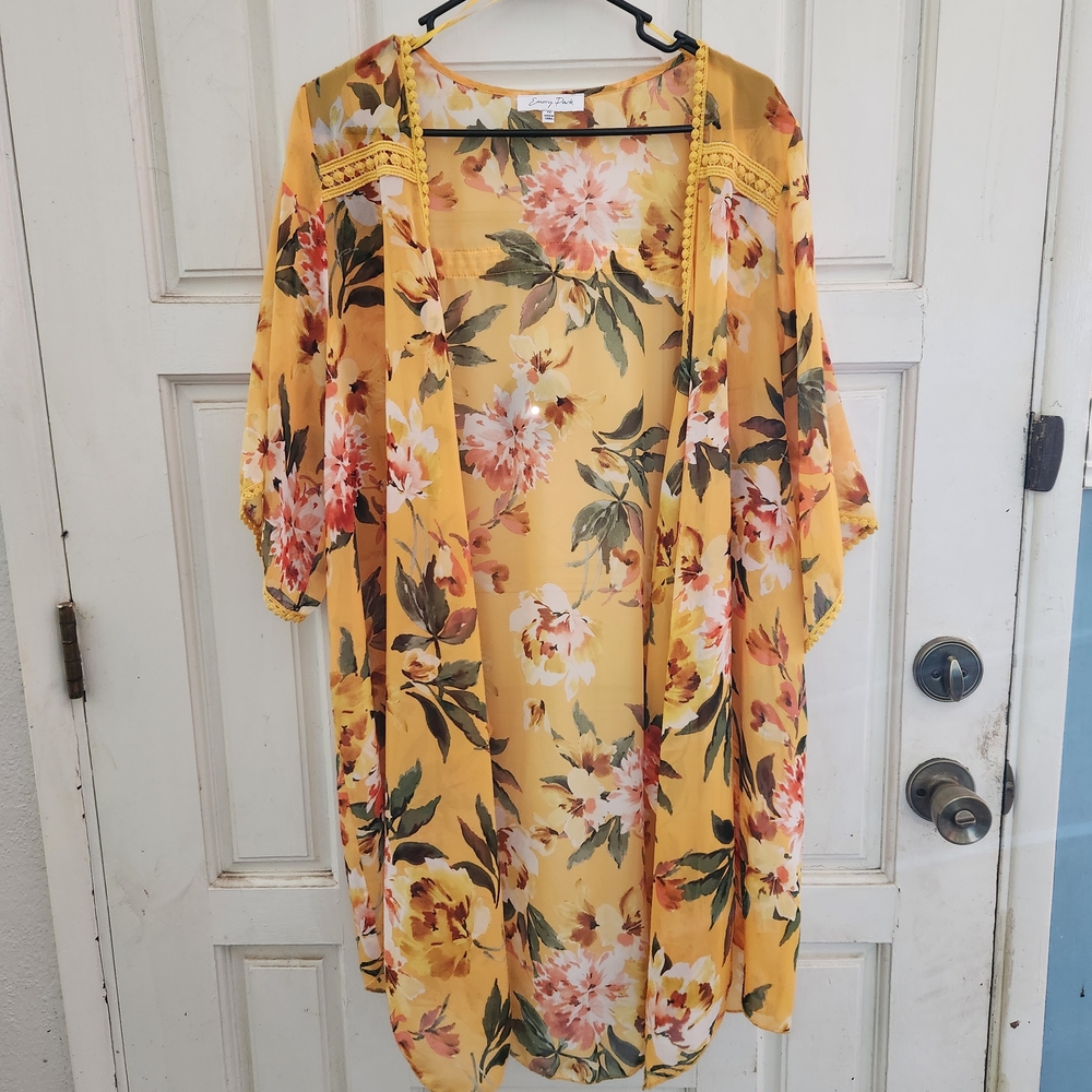 Emory Park Yellow Floral Top